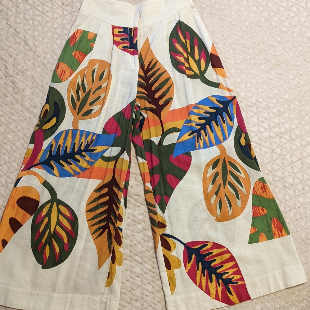Farm Rio High Waisted, Wide Leg Pants